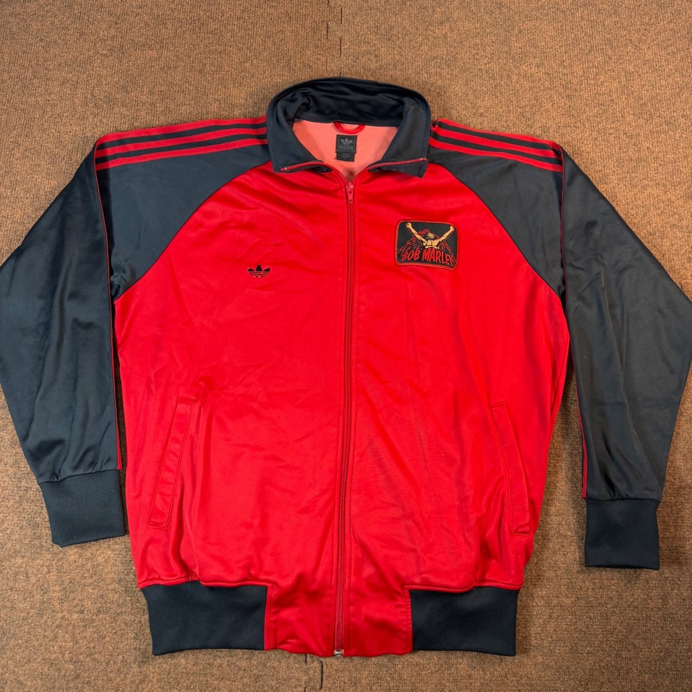 Adidas Bob Marley Zimbabwe Track Jacket Mens XL Red Black Full Zip 024202 938005
